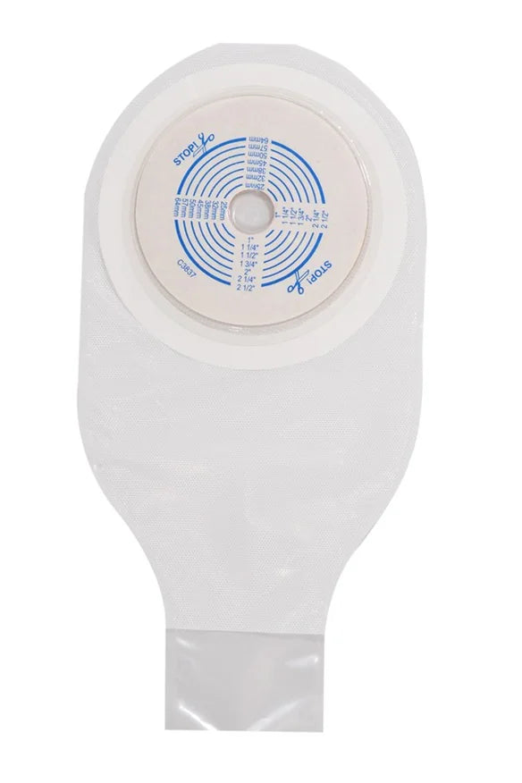 125335 - Convatec ActiveLife® One-Piece Drainable Pouch with Pre-Cut Stomahesive Skin Barrier, Tape Collar, 10" Pouch with 1-Sided Comfort Panel, Tail Clip, Opaque, 1 3/4" Stoma Opening, 20/bx