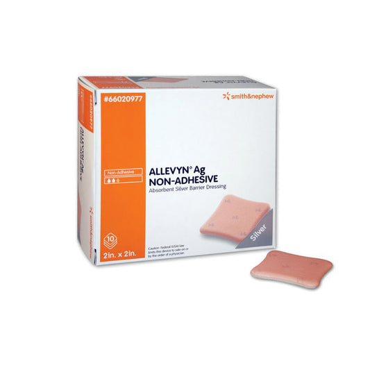 66020977 - Smith & Nephew ALLEVYN◊ Ag Non-Adhesive Dressing, Hydrocellular - 2" x 2", 10/bx, 6 bx/cs