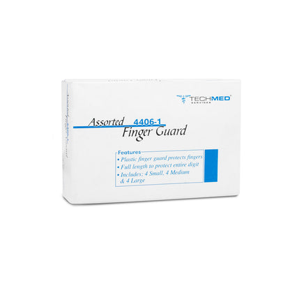 4406M - Dukal Tech-Med Finger Guard - Finger Guard, Large, Plastic, 12/bx
