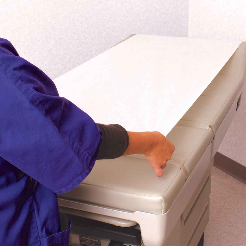 913182 - TIDI Smooth Finish Exam Table Barrier Paper - 18" x 225 ft, 12/cs, White
