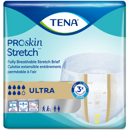 TENA ProSkin Stretch Ultra Briefs - 2XL Gray
