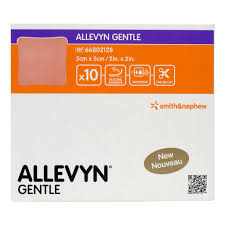 66802128 - Smith & Nephew ALLEVYN◊ Gentle Dressing - 2" x 2", 10/bx, 6 bx/cs