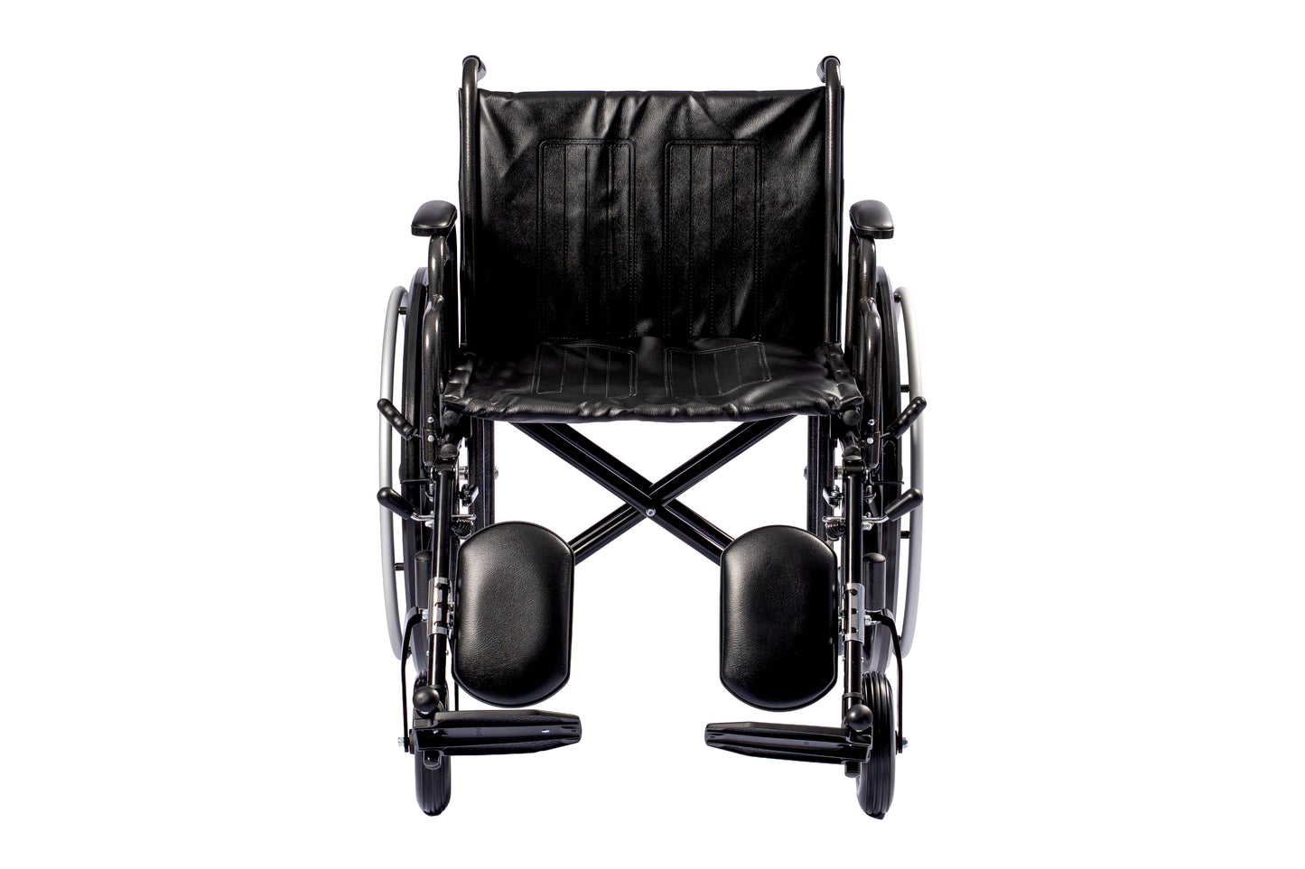 WC72418DS - Compass Health Wheelchair - K7, Chrome, Dual Axle, Hemi 24" x 18", Detachable Desk Arm, Swing Away Foot Rest