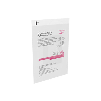 3562 - Solventum Medipore™ +Pad Soft Cloth Adhesive Wound Dressing - 2" x 2 3/4", Pad Size 1" x 1 1/1", 50/bx, 4 bx/cs