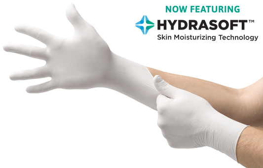 163214 - Ansell MICROFLEX® Soft White Nitrile TQ-601 - Large (8.5-9.0), 100/bx, 10 bx/cs