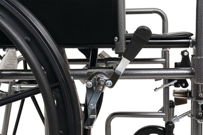 WCR1816E - Compass Health Wheelchair - Reclining, Standard, 18" x 17", Detachable Desk Arms, Elevating Leg Rest